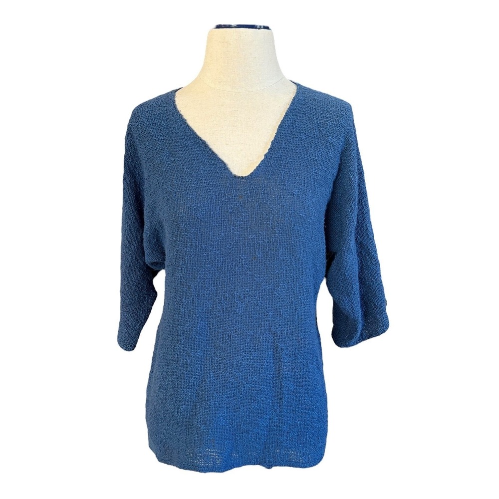 Rebecca Jane Noble Vintage Hand Woven‎ Blue Cotton Skirt Size S - Picture 6 of 9